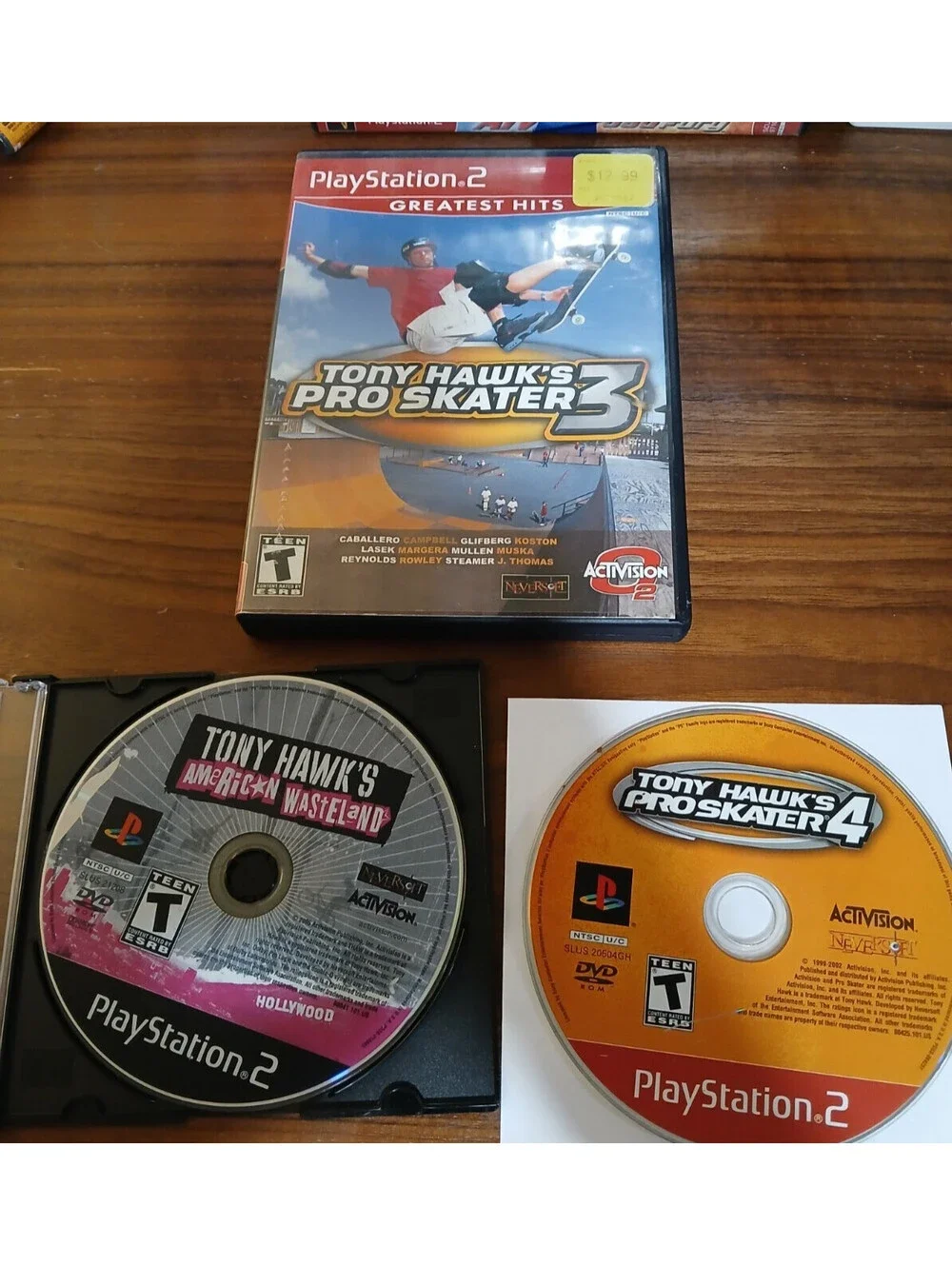 Tony Hawk's Pro Skater 3, 4 & American Wasteland (PlayStation 2) Bundle
